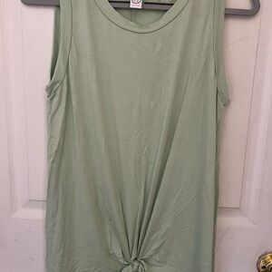 Sleeveless Green Top